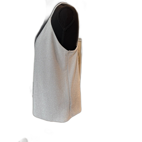 ✨ Express Y2K Silver Glitter Holiday Top • Size M • Sparkly Party Vibes 💫 - Picture 3 of 7